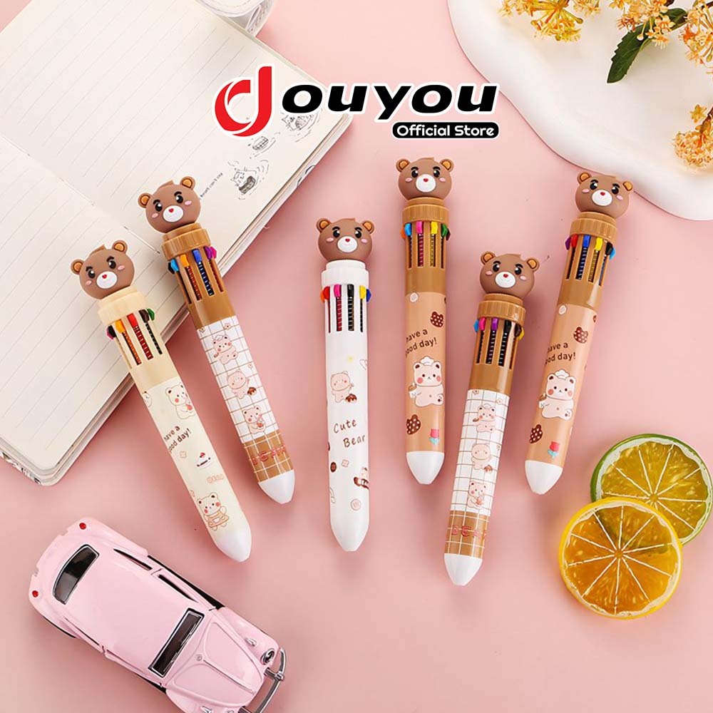 

Pulpen Motif Teddy Bear 10 Warna Pena Warna Warni Beruang Super Lucu ATK017