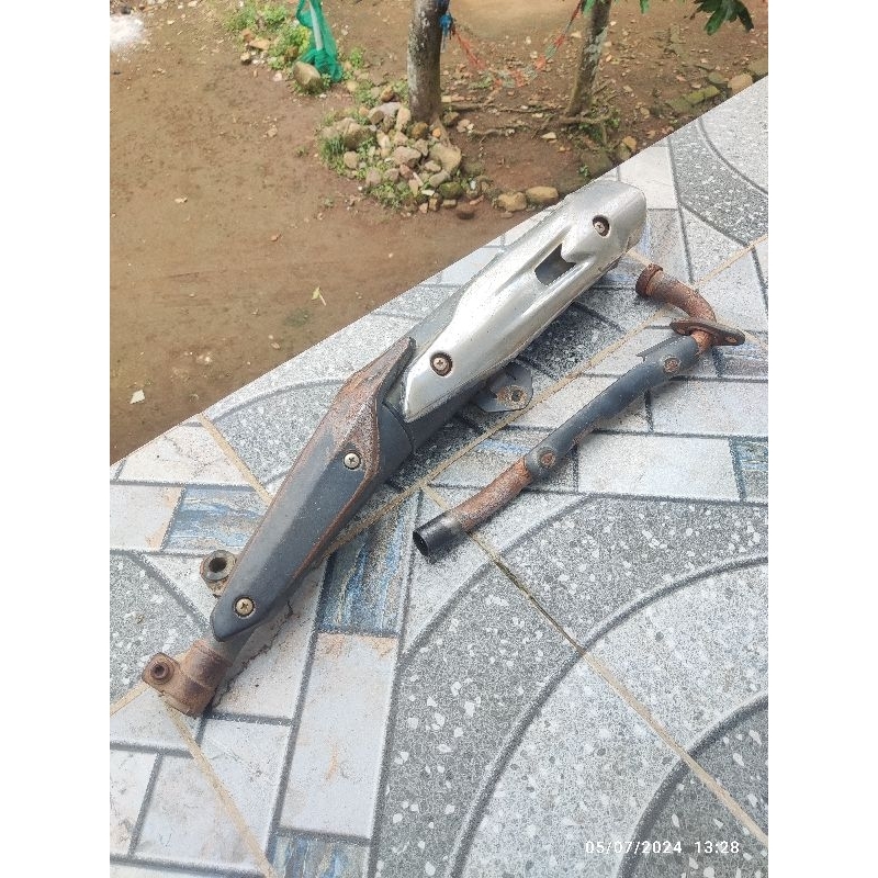 slencer header leher knalpot kenalpot standar ori yamaha Jupiter z1 original