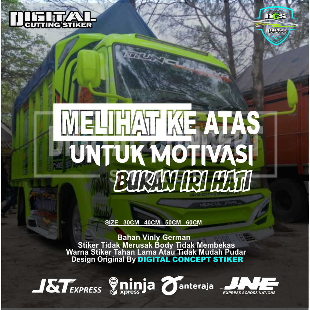 Stiker truk melihat keatas untuk motivasi cutting stiker variasi kaca pintu bak truk pickup mobil st
