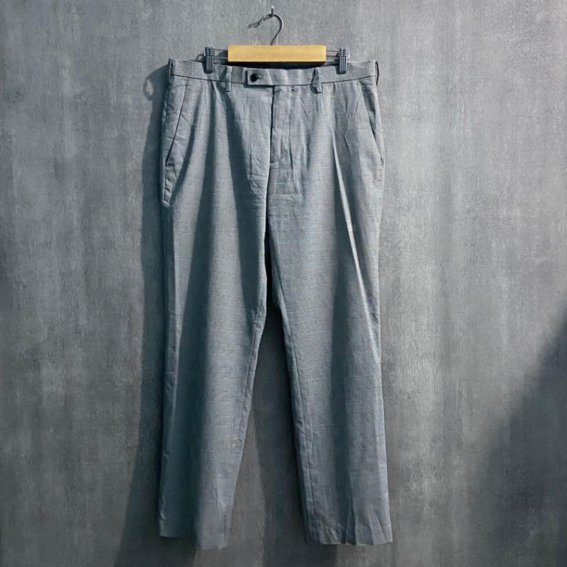 Work Pants Tartan UNIQLO Size 33 / Celana Bahan Pria / WP102