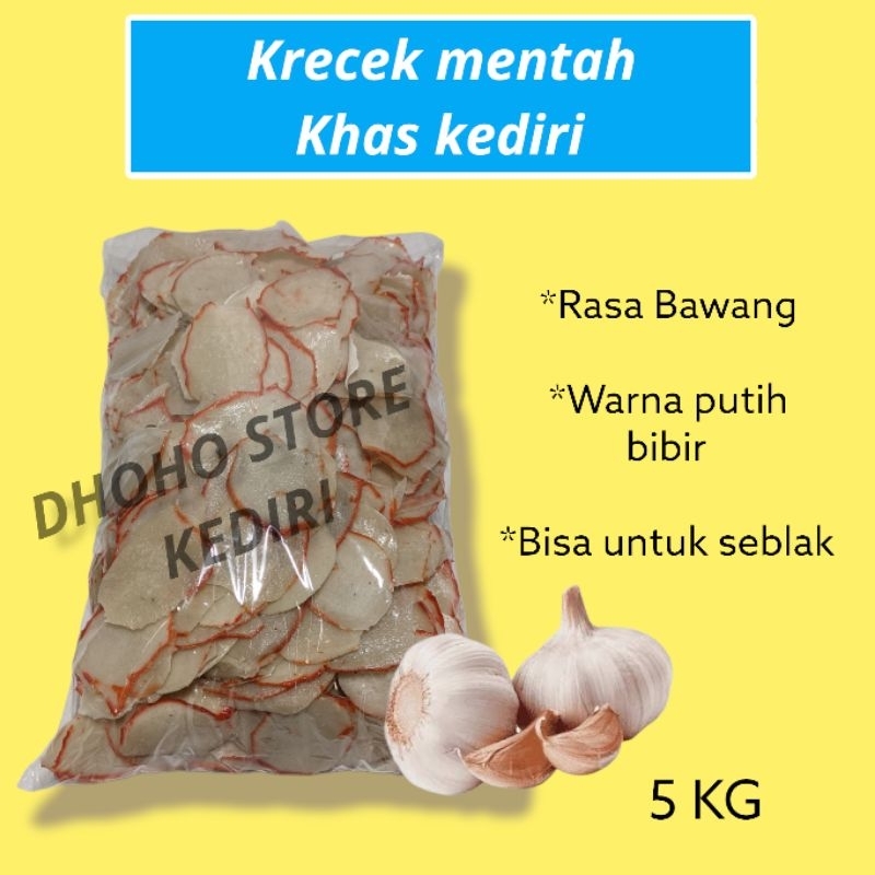 

5KG Krecek mentah Krupuk bawang upil krupuk goreng pasir mentah krecek rasa bawang goreng minyak bisa ditambah sambal pecel bahan seblak warna putih bibir