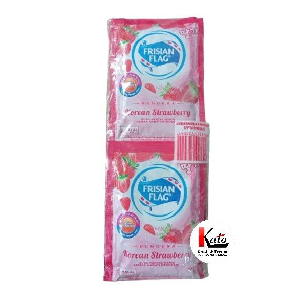 

Frisian Flag susu Bendera Kental Manis Korean Strawberry Sachet 38g (6pcs)