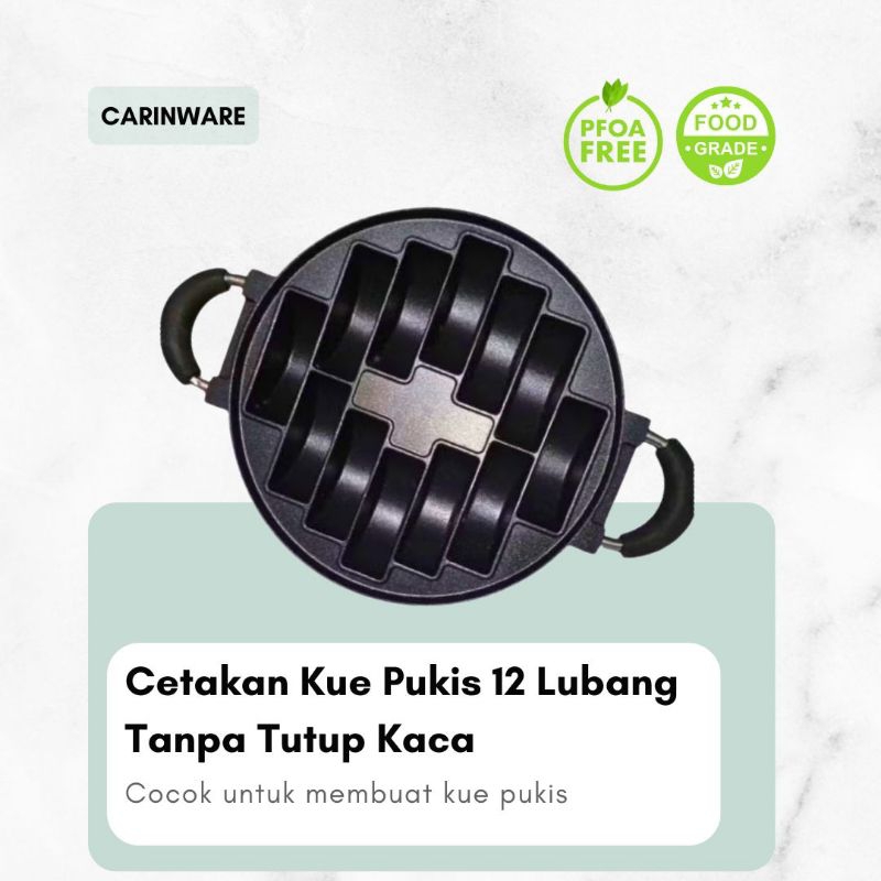 carinware cetakan kue pukis tanpa tutup kaca kue pukis/kue cubit 12Lubang