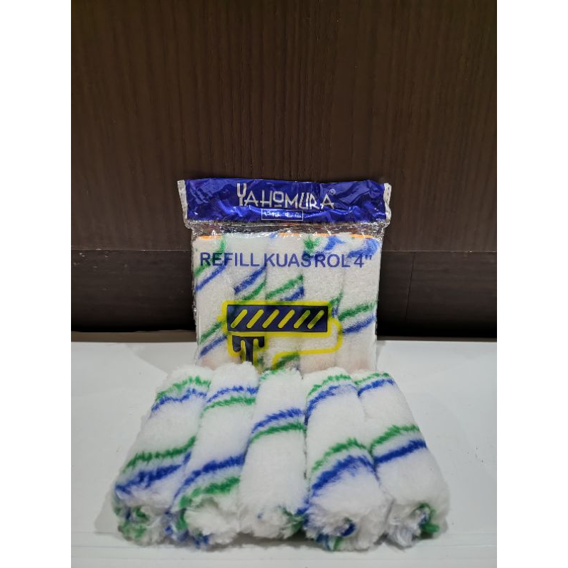 Bulu kuas Roll 4" Putih Lis Yahomura
