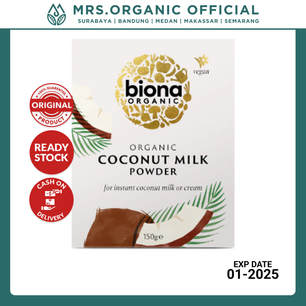 

Santan Bubuk Coconut Milk Powder Biona 150 gr