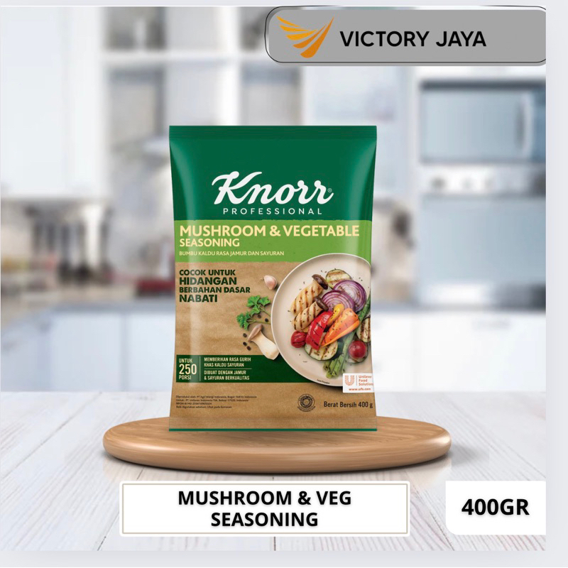 

KNORR MUSHROOM & VEGETABLE SEASONING 400gr | Bumbu Kaldu Rasa Jamur dan Sayuran