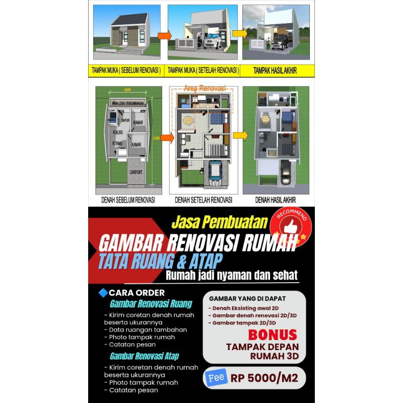 JASA GAMBAR RENOVASI RUMAH, jasa desain rumah,Arsitek rumah,gambar renovasi