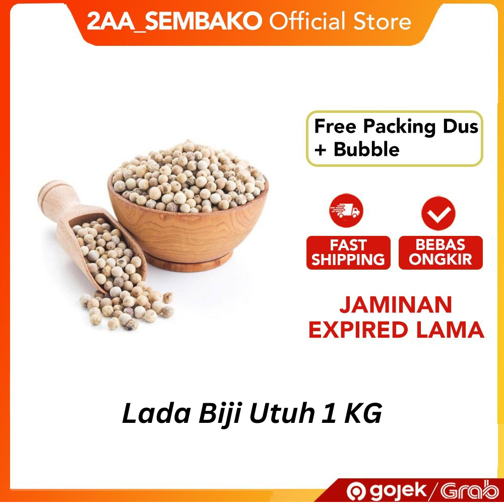 

White Pepper / Lada Biji Putih 1 KG