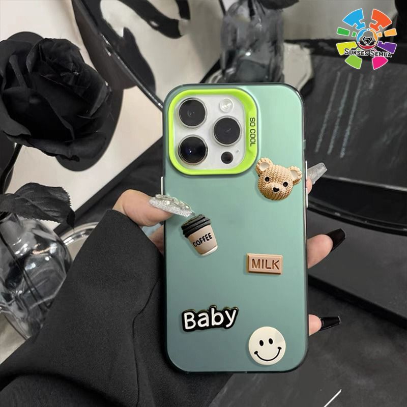 GC129 Premium Matte Hard Case 3d Doll Baby Bear For Iphone 7 8 7+ 8+ X Xs Xr 11 12 13 14 15 Pro Max 