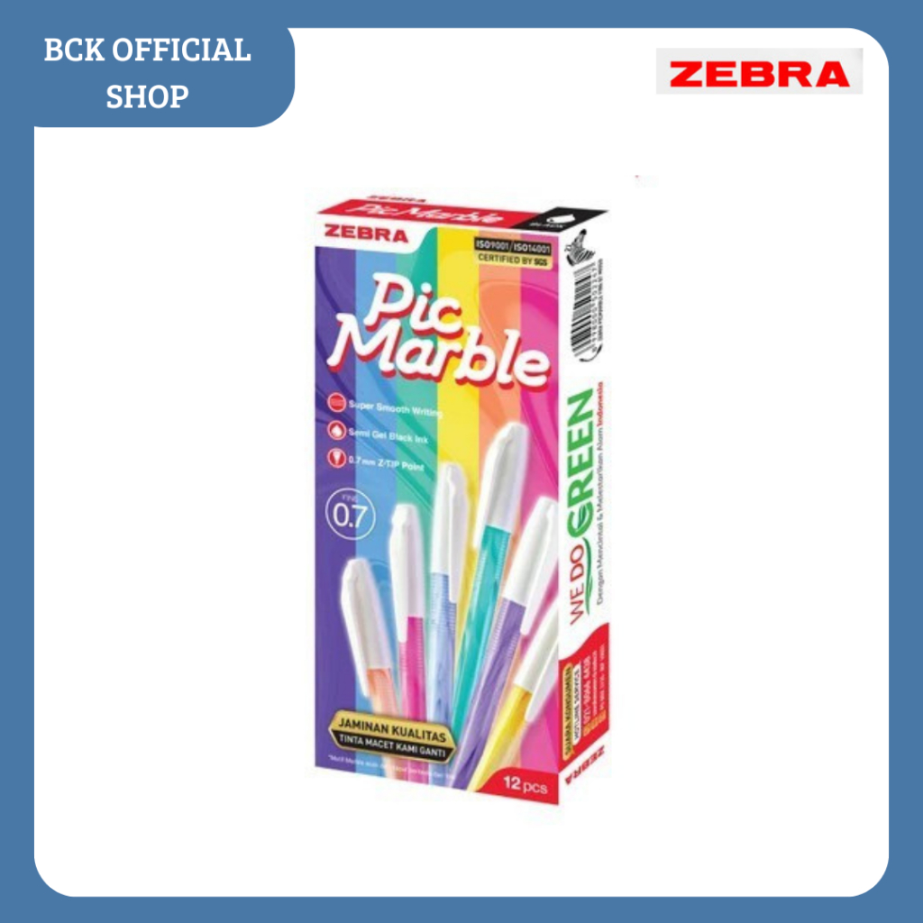 

Ball Pen Zebra Pic Marble 0.7 mm - Black (DUS)