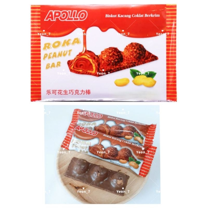 

Apollo Roka Peanut Bar Biskut Kacang Coklat Berkrim Exp 09-2025