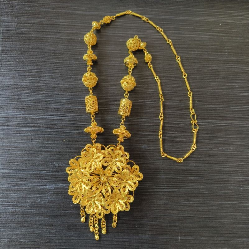 kalung sultan / kalung pesta / kalung kendari / kalung adat / kalung lapis emas 24k / kalung kebaya 