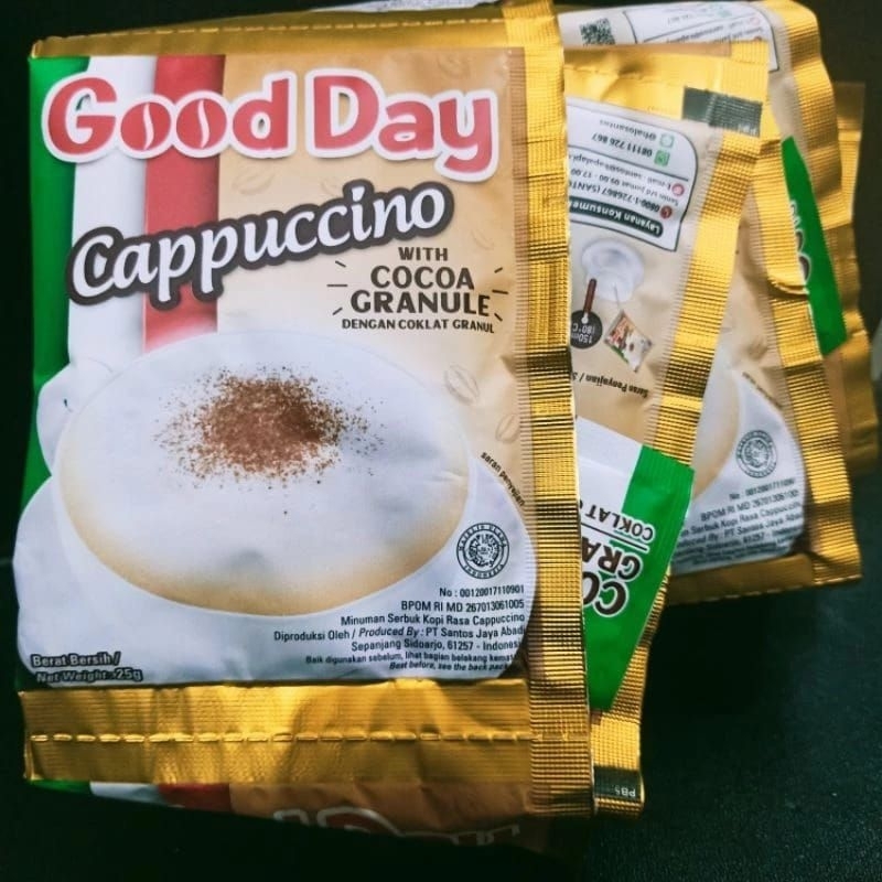 

Good day Cappuccino 1 renteng isi 10 sachet @25gr | Good Day