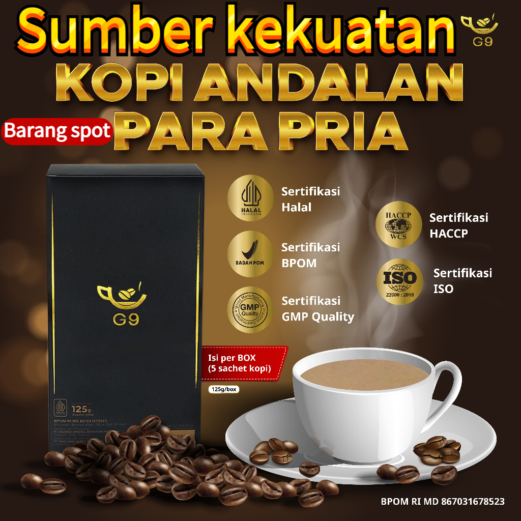 Kopi Afrodisiak Ajaib Sumber Peremajaan Vitalitas Pria Tersedia G9 Kopi Stamina Pria Dewasa Tahan La