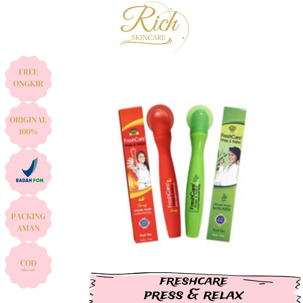 freshcare kerok press and relax kerokan dan roll on STRONG DAN KAYUPUTIH 10ML