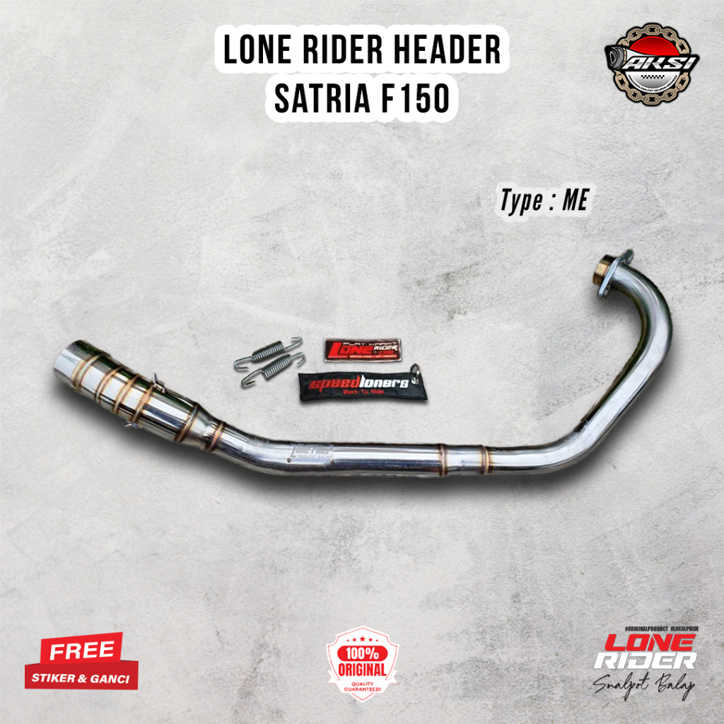 ORIGINAL LONE RIDER Header Pipa Middle End Satria FU - Knalpot Racing Lone Rider