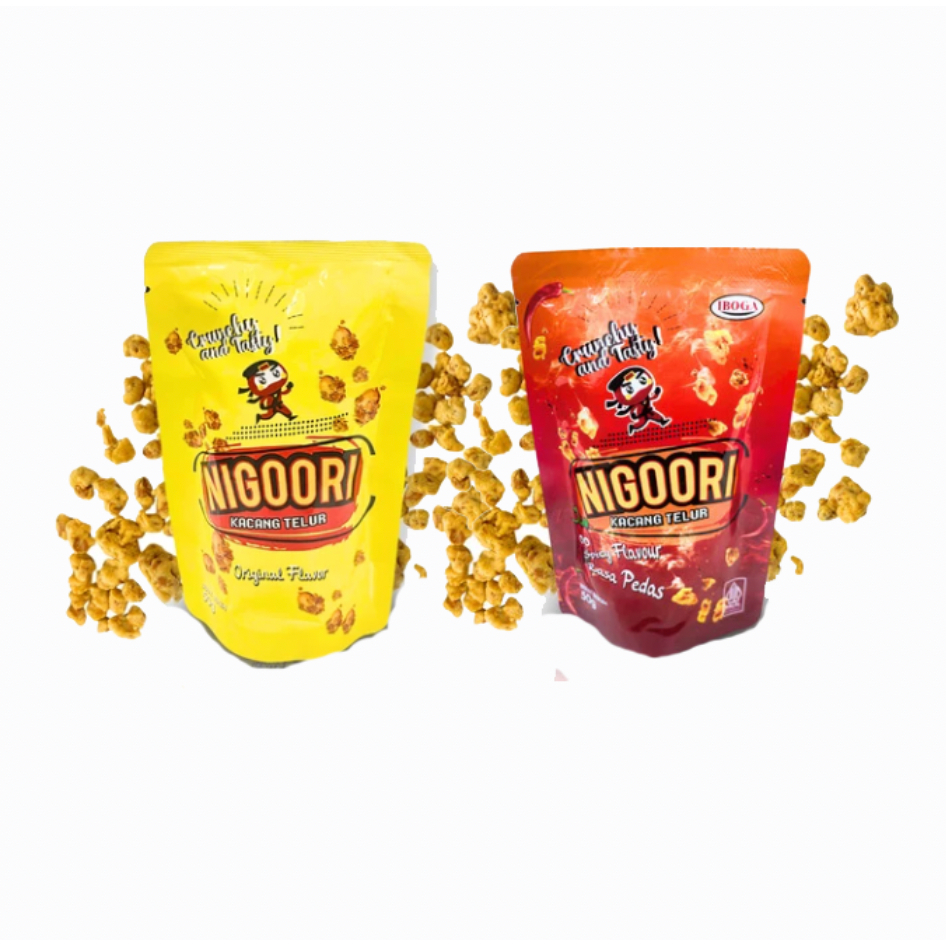 

Snack NIGOORI Kacang Telur Pouch 50gr - Original / Pedas