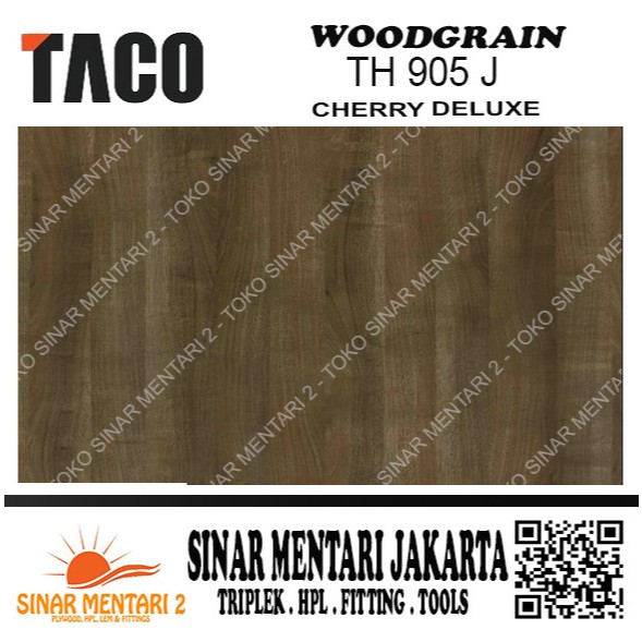 TACO HPL WOODGRAIN TH 905 J CHERRY DELUXE