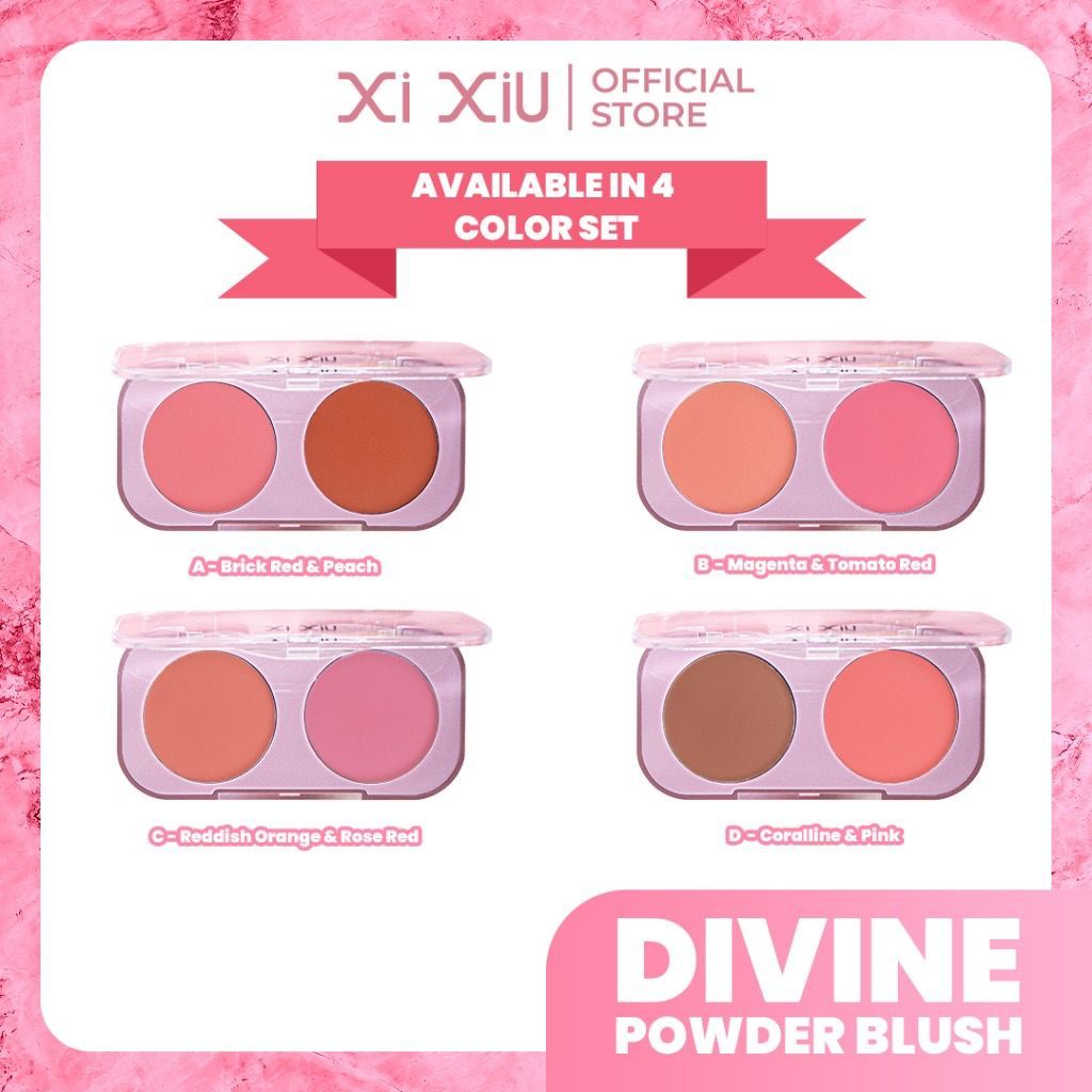XI XIU Divine Powder Blush On Duo / XI XIU Powder Blush 2 in 1 / Blush On