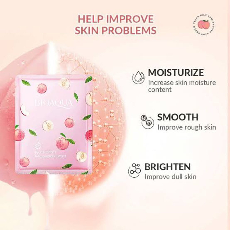 bioaqua masker wajah peach - bioaqua peach face mask - bioaqua sheet mask peach