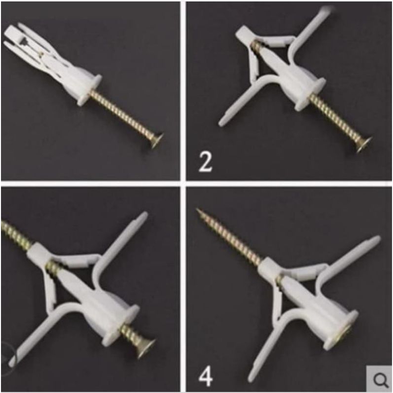 50Set Viser Gypsum + Sekrup Gypsum | Pengencang Fisher Sekrup Gypsum | Butterfly Expansion Bolt | Vi