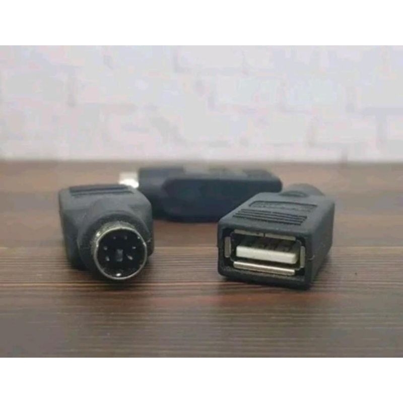 connector usb female to ps2 male komputer pc cpu konektor conector converter konverter ke colokan ps
