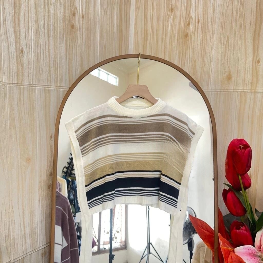 LUCY VEST RAJUT TALI / VEST RAJUT TALI /ROMPI TALI SAMPING