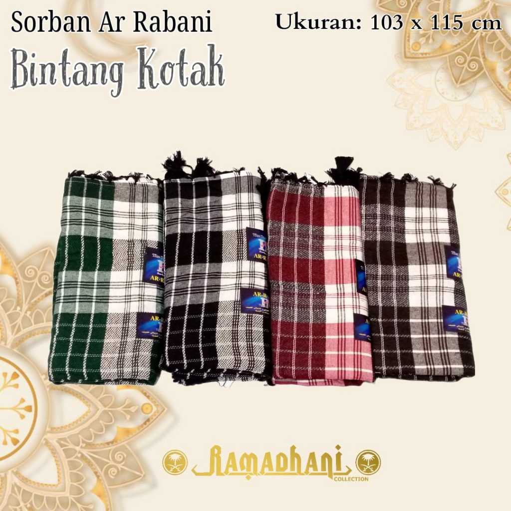 Sorban Bintang Kotak Rabbani Tenun