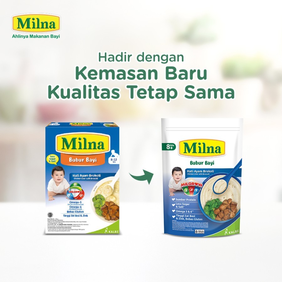 Milna 8+ Bulan Bubur Hati Ayam Brokoli 120 gr