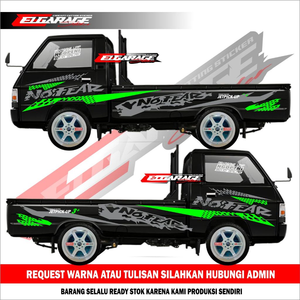 Stiker mobil pickup L300 stiker list body samping kaca samping mobil pick up mitsubishi L300 stiker 