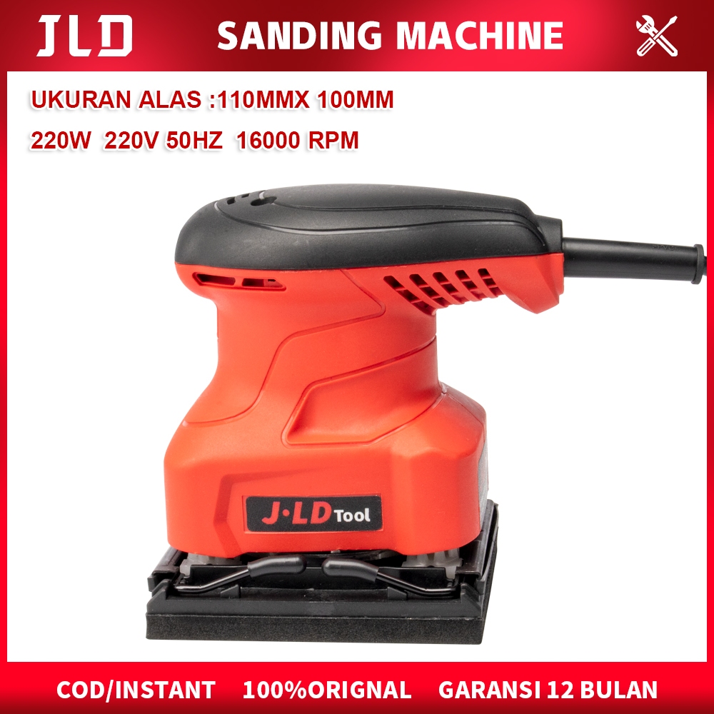 JLD Mesin Amplas 220W Electric Sander J4510 Mesin Amplas Kayu Dan Tembok 110 X 100 mm