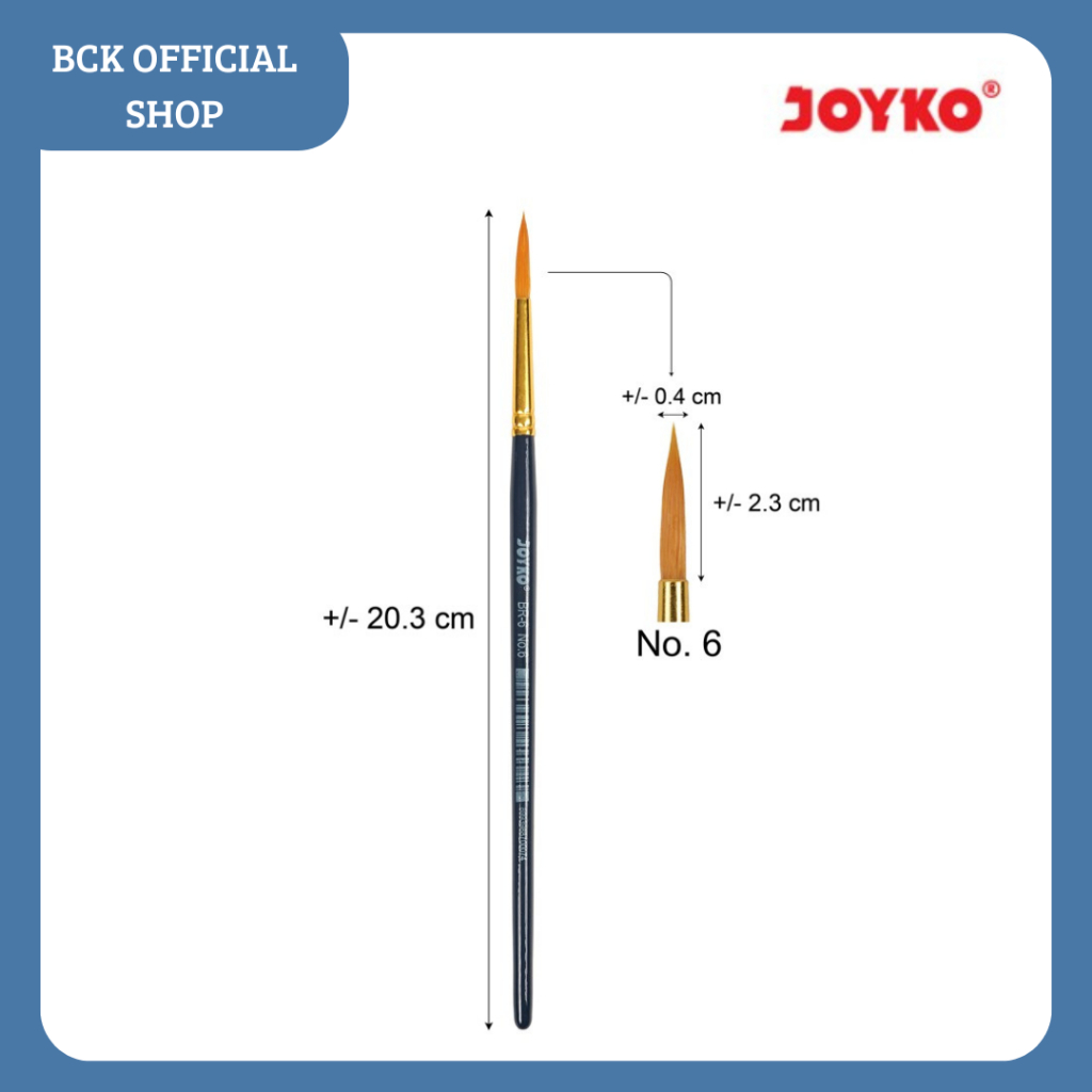 

Kuas / Brush Cat Lukis Joyko BR-6 No. 6 (PACK)