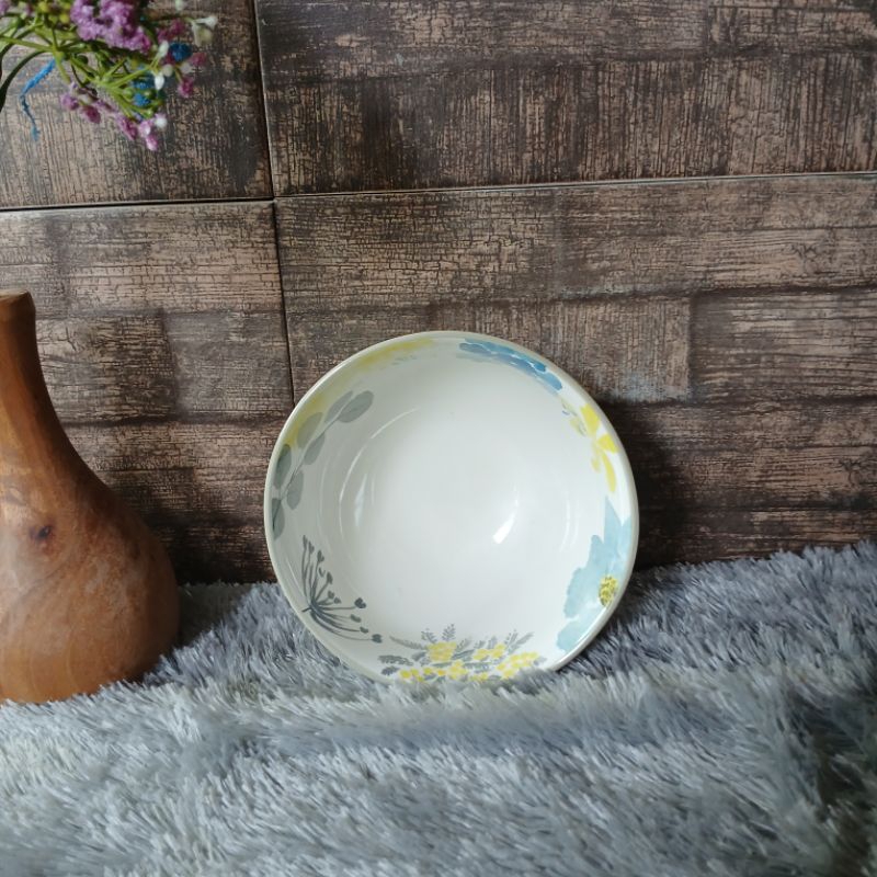 Mangkok Keramik Motif Bunga/Mangkok Premium/Mangkok Cantik/Mangkok Unik