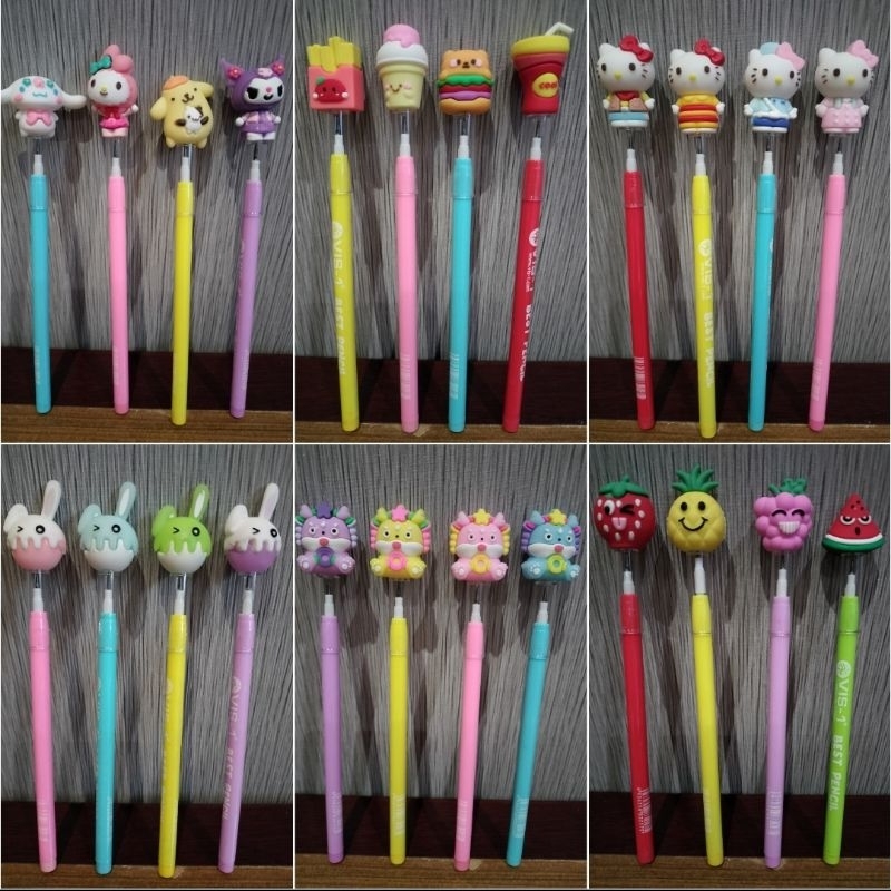 

Pensil Susun / Pensil Cabut / Pensil Sambung Karakter (Motif & warna acak)(per 1 pcs)