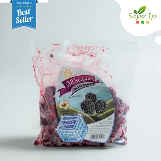 ALL SEASONS Blackberries 500 Gram / Pack Fresh Frozen Black Berry Buah Segar Beku PREMIUM