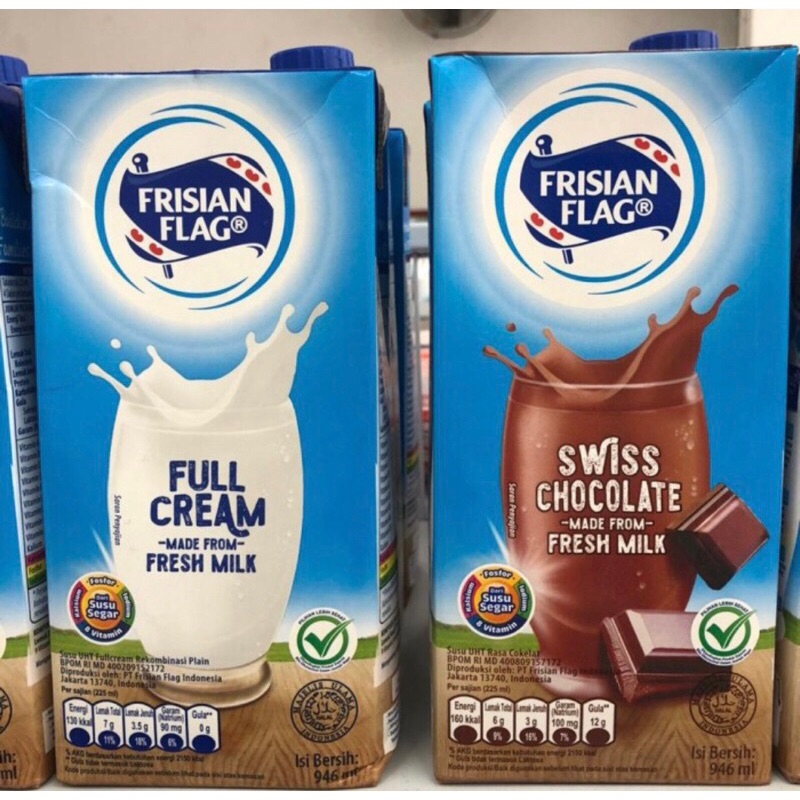 

Frisian Flag UHT 946 ML Swiss Chocolate dan Full Cream