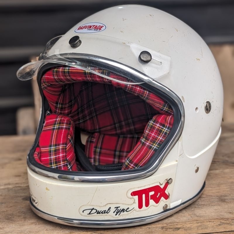 Helm jadul trx moncong pendek custom ekslusif