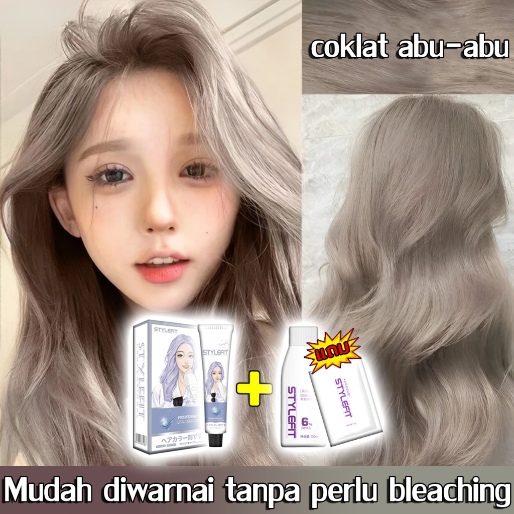 【Beli 100ml gratis 100ml】hair colour Tidak perlu pemutihan pewarna rambut 230ml Pewarna Herbal Cat R