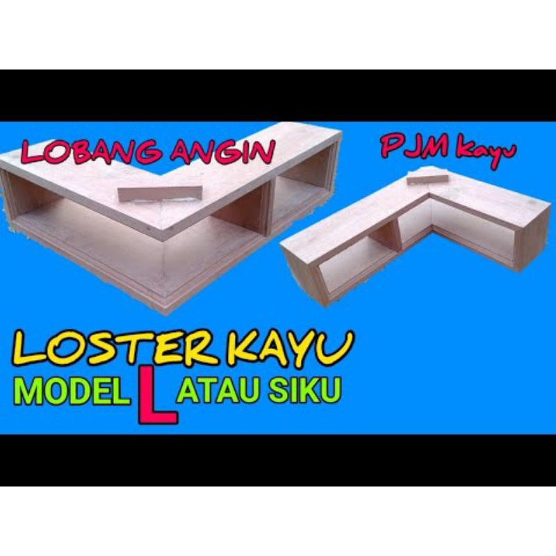 Loster kayu jati lubang angin dari kayu bentuk L atau siku