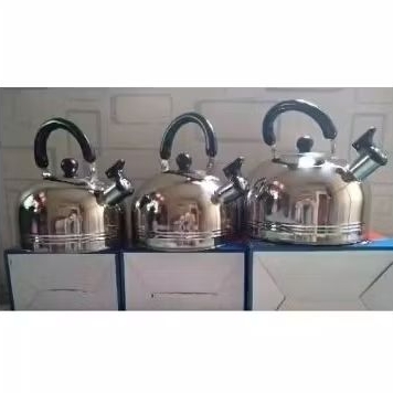 TEKO SIUL STAINLESS STEEL 7,5,4,3,2 LITER • TEKO BUNYI STAINLESS STEEL • WHISTLING KETTLE