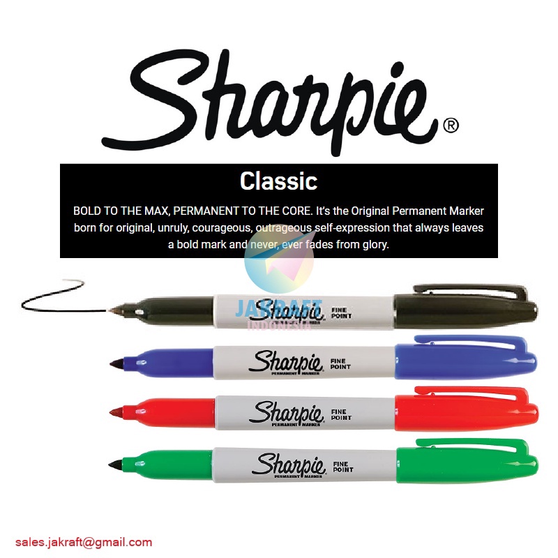 

SERU 1 Pcs Spidol Permanen SHARPIE Fine Point Permanent Marker Segala Permukaan