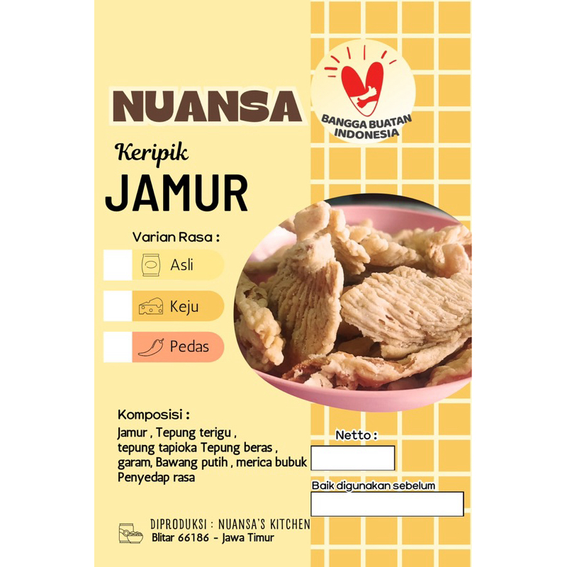 

stiker label makanan