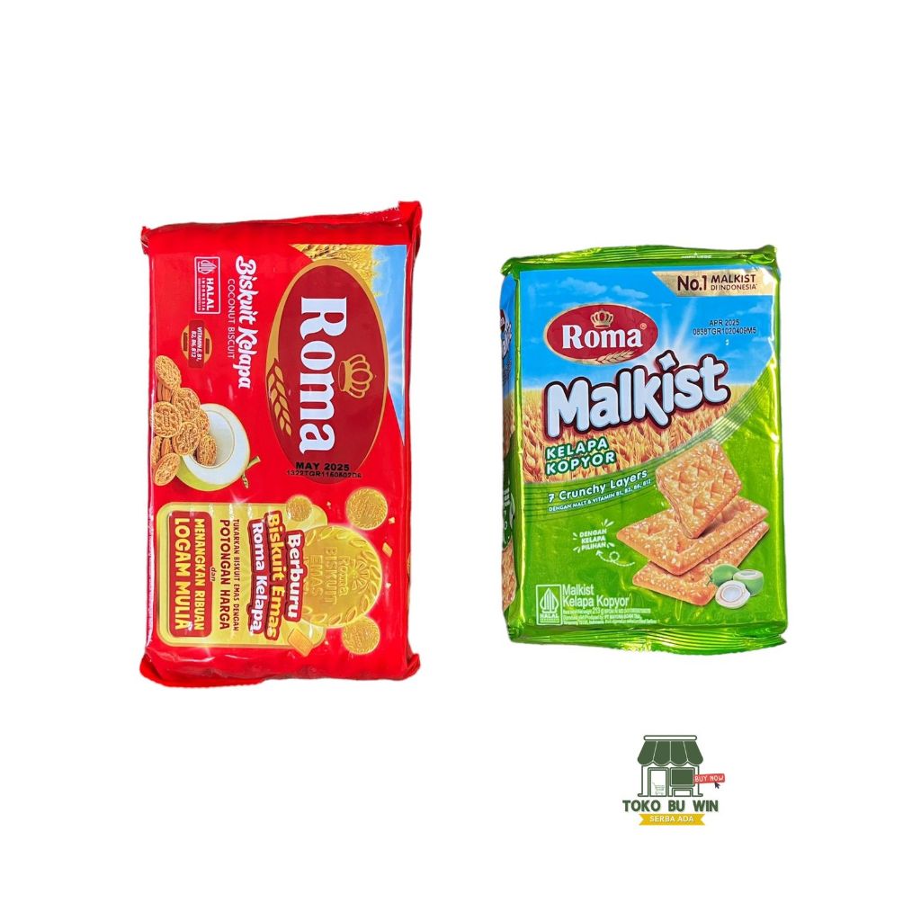 

Biskuit Roma Kelapa 300gr, Roma Malkist Kelapa Kopyor 213gr