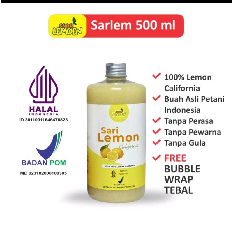 

Sari Lemon - Air Lemon Murni 500ml - Jus Lemon Untuk Diet 500ml - Suur Lemoen ID