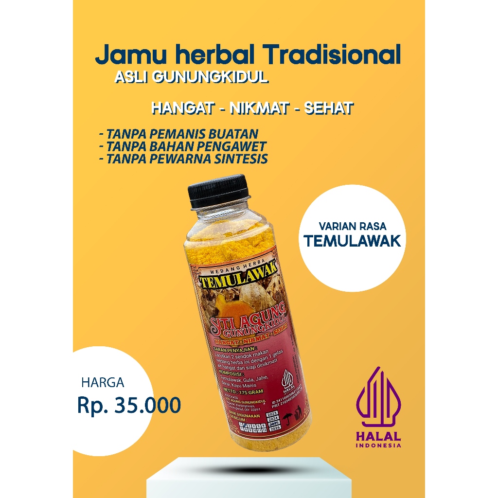 

Jamu Herbal Temulawak Minuman Sehat Tradisional Asli Gunungkidul