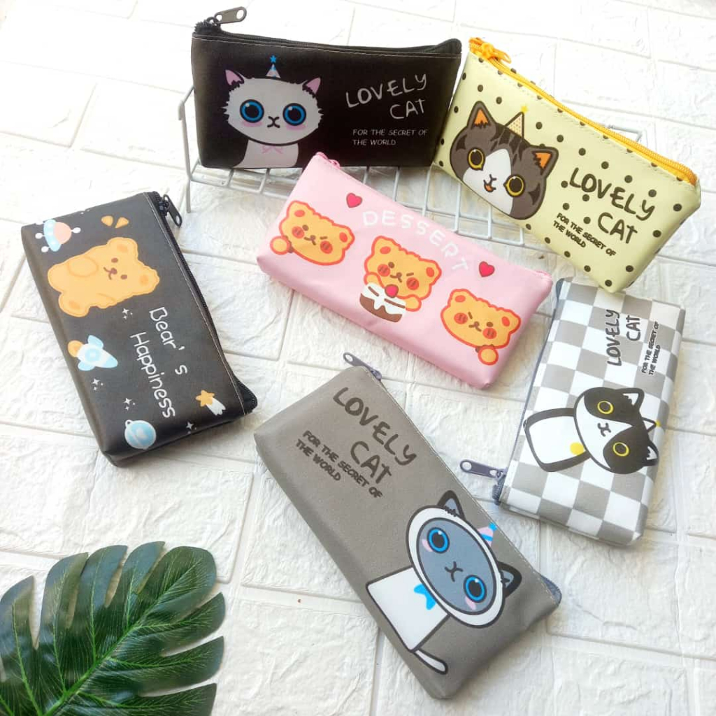 

Kotak Pensil Medium Tempat Pensil Printing Karakter Lovely Cat Bear