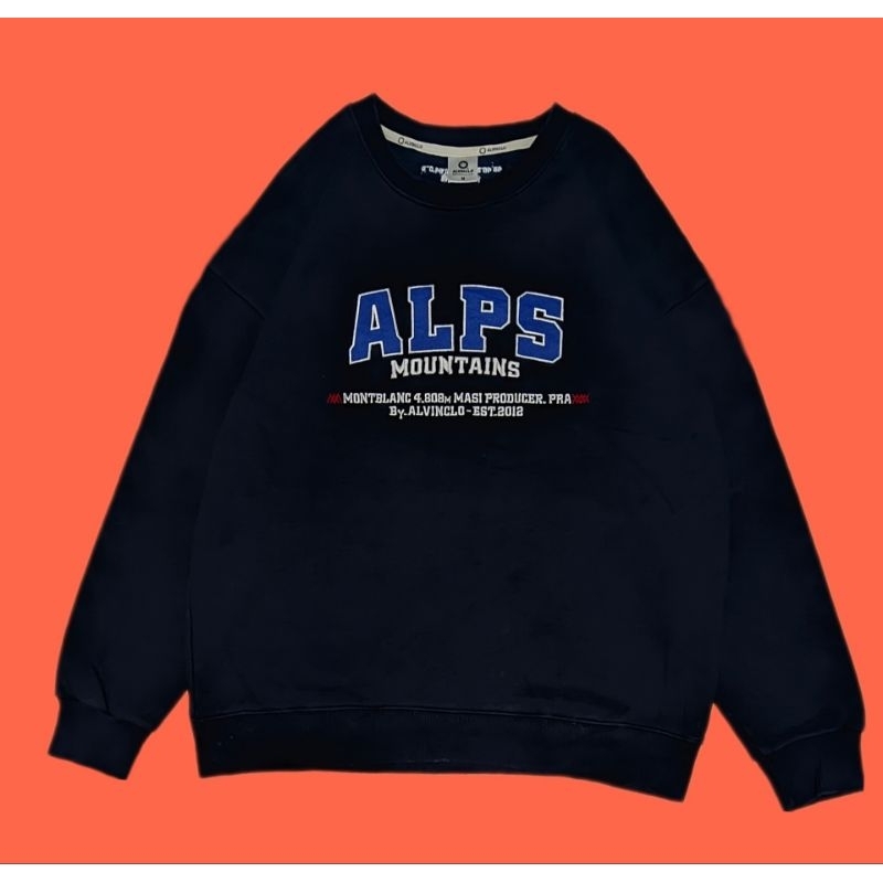 crewneck alvinclo bordir tebal