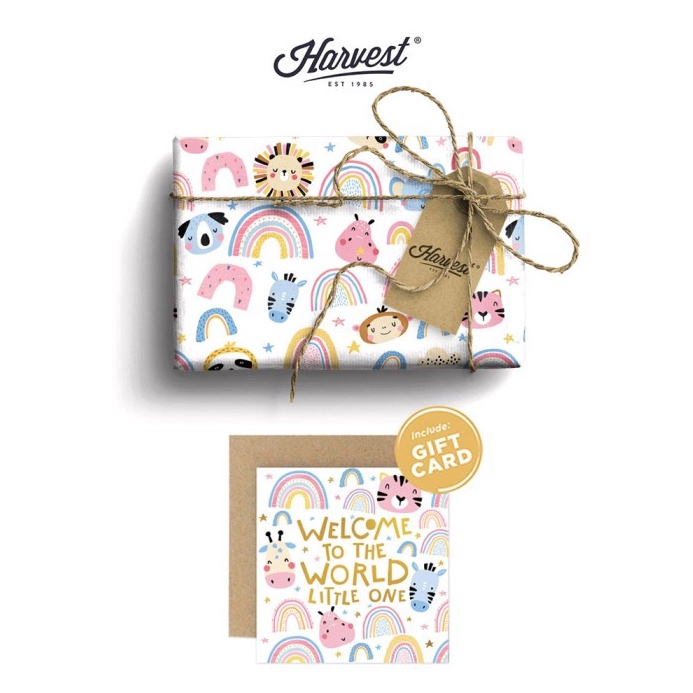 

SPESIAL BULAN INI Paket Kertas Kado Kartu Ucapan Baby New Born Harvest Baby Rainbow