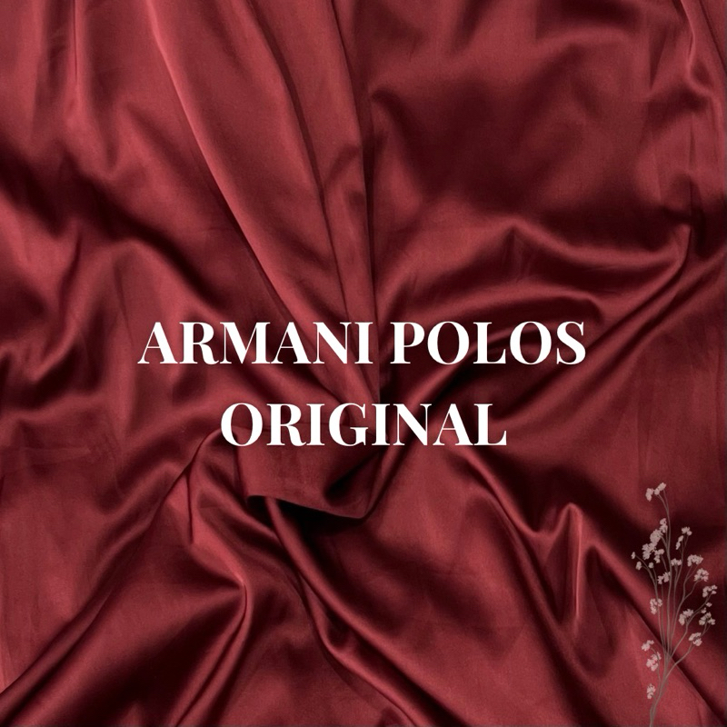 kain satin ARMANI POLOS ORIGINAL PREMIUM