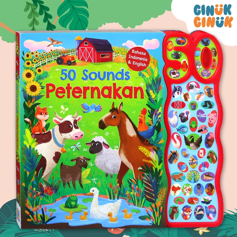 50 Sounds Peternakan Sound Board Book (Bahasa Indonesia & English)
